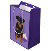  rottweiler Birthday Medium Cadeauzakje (Achterkant Gekanteld)