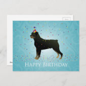 Rottweiler Birthday-ontwerp Briefkaart (Voorkant / Achterkant)