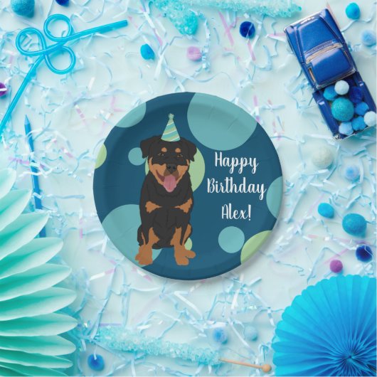  rottweiler Birthday Papieren Bordje (Feest)