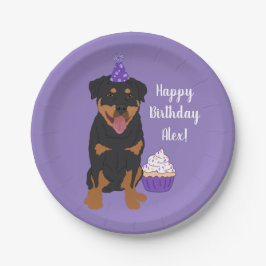 rottweiler Birthday Papieren Bordje
