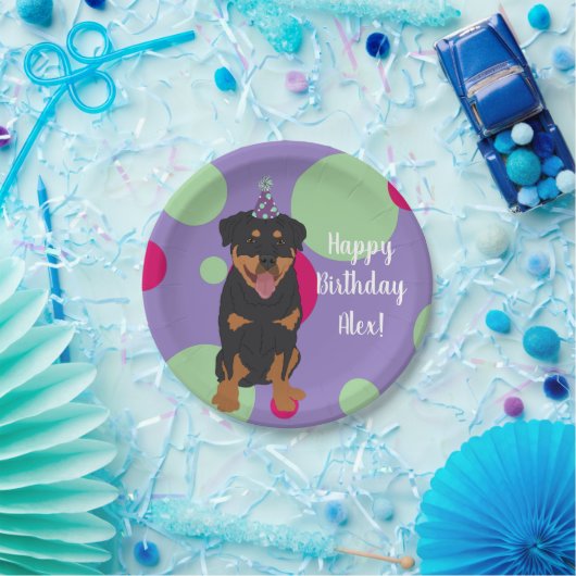  rottweiler Birthday Papieren Bordje (Feest)