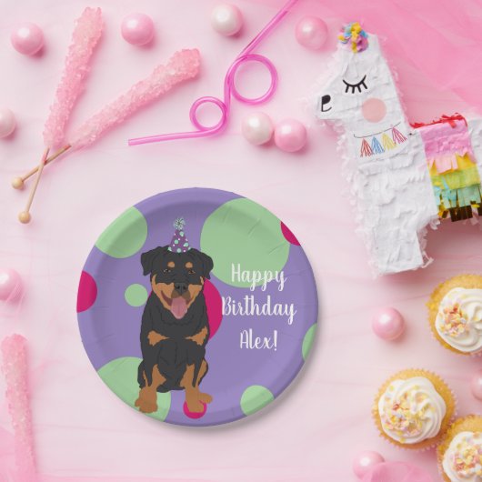  rottweiler Birthday Papieren Bordje (Feest)