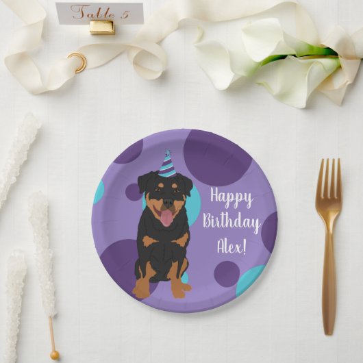  rottweiler Birthday Papieren Bordje (Huwelijk)