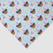 Rottweiler Birthday Tissue Paper in Blue Tissuepapier (Detail)
