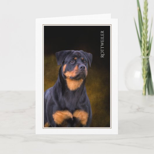 Rottweiler Blank Wenskaart Kaart (Voorkant)