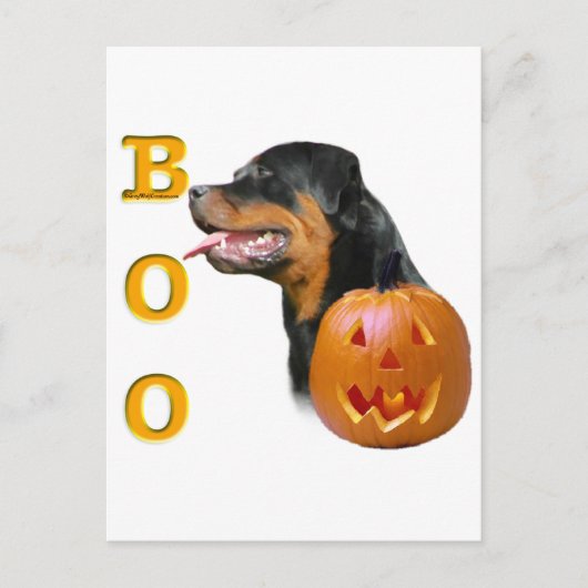 Rottweiler Boo Briefkaart (Voorkant)