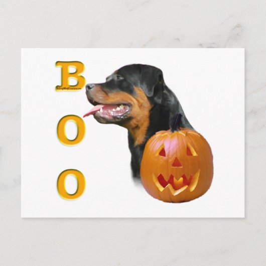 Rottweiler Boo Briefkaart (Voorkant)