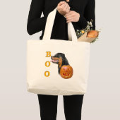 Rottweiler Boo Grote Tote Bag (Voorkant (product))