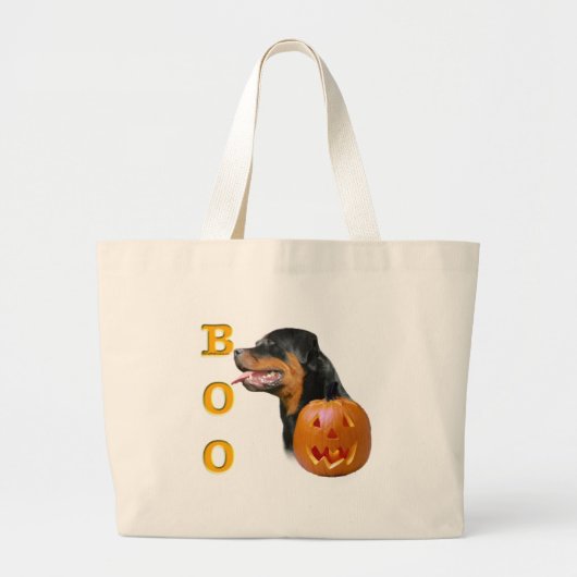 Rottweiler Boo Grote Tote Bag (Voorkant)