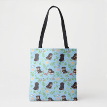 Rottweiler boodschappentas Cute Lente Bloem Kawaii