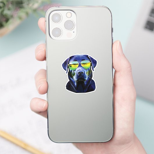 Rottweiler brave cool sticker (Telefoon)
