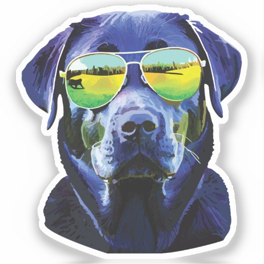 Rottweiler brave cool sticker (Voorkant)