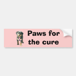 Rottweiler Breast Cancer Bumpersticker