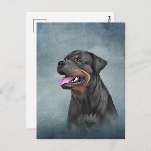 Rottweiler Briefkaart (Voorkant / Achterkant)