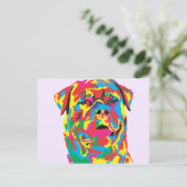 rottweiler briefkaart (Staand voorkant)