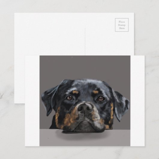 Rottweiler Briefkaart (Voorkant / Achterkant)