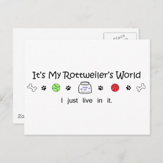 Rottweiler Briefkaart (Voorkant / Achterkant)