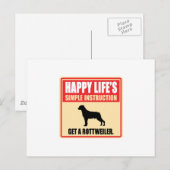Rottweiler Briefkaart (Voorkant / Achterkant)