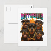 Rottweiler  briefkaart (Voorkant / Achterkant)