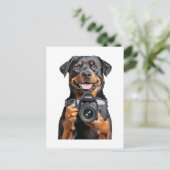 Rottweiler   briefkaart (Staand voorkant)