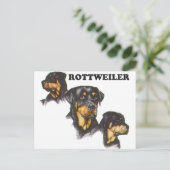 Rottweiler Briefkaart (Staand voorkant)