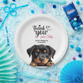 Rottweiler bruiloft dank u papieren bordje (Feest)