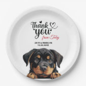 Rottweiler bruiloft dank u papieren bordje (Voorkant)