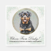 Rottweiler bruiloft servetten met honden Foto (Voorkant)