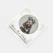 Rottweiler bruiloft servetten met honden Foto (Hoek)