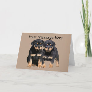 Rottweiler Buddies Greeting Card Kaart