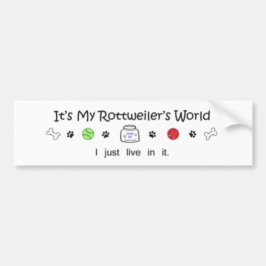 Rottweiler Bumpersticker (Voorkant)