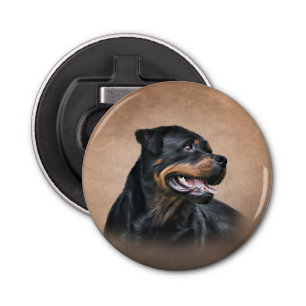 Rottweiler Button Flesopener