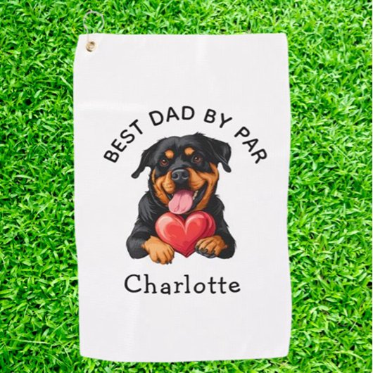 Rottweiler cadeau golfhanddoek