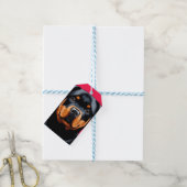 Rottweiler Cadeaulabel (Met Touw)