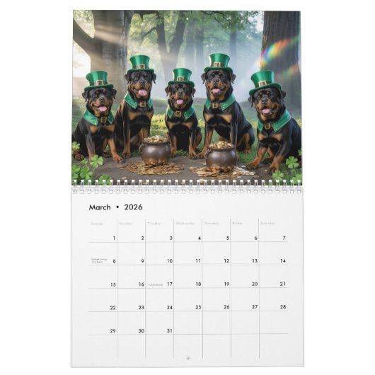 Rottweiler Calendar Kalender (Mar 2026)