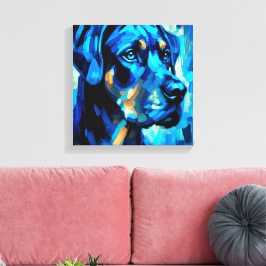Rottweiler Canvas Afdruk (Insitu (Woonkamer))
