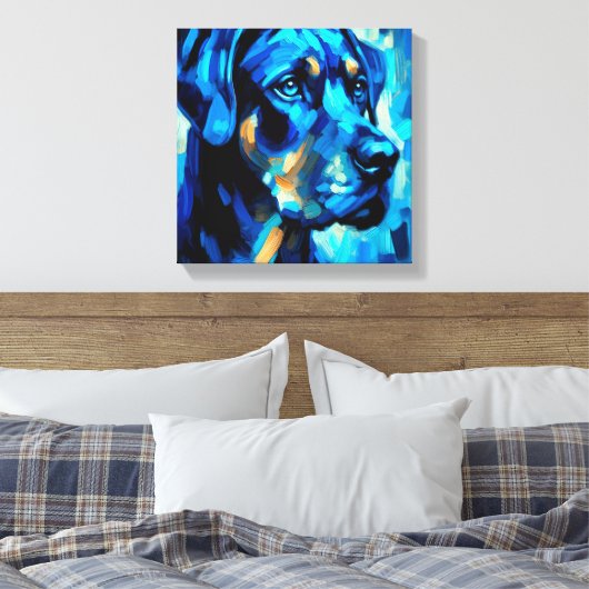 Rottweiler Canvas Afdruk (Insitu (Slaapkamer))