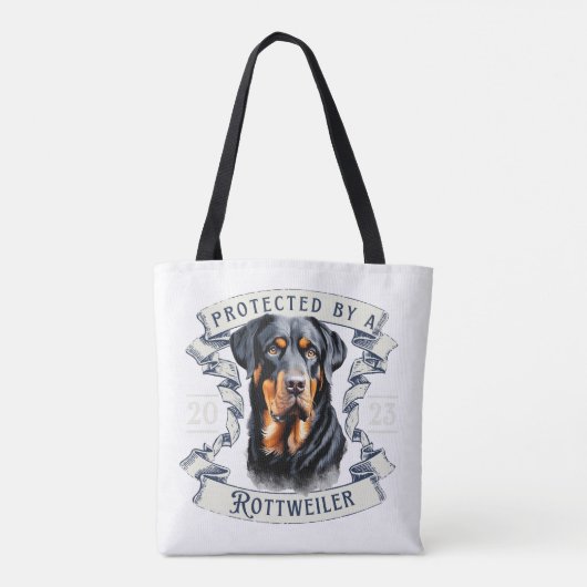 Rottweiler Canvas tas (Achterkant)