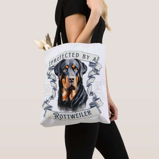 Rottweiler Canvas tas (Dichtbij)