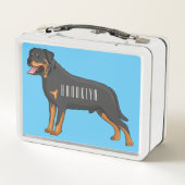 Rottweiler cartoon illustratie (Achterkant)