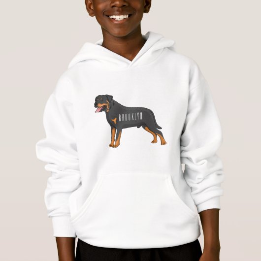Rottweiler cartoon illustratie (Voorkant)