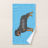 Rottweiler cartoon illustratie bad handdoek (Handdoek)
