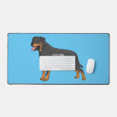 Rottweiler cartoon illustratie bureaumat (Keyboard & Muis)