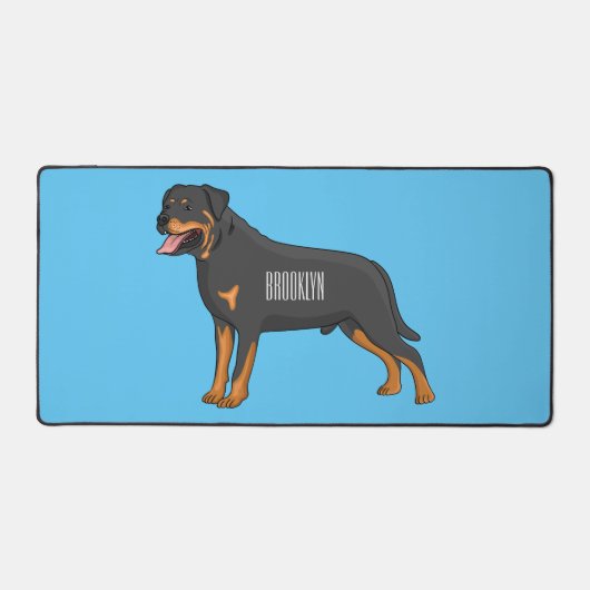 Rottweiler cartoon illustratie bureaumat (Voorkant)