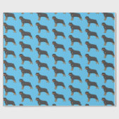 Rottweiler cartoon illustratie cadeaupapier (Vlak)