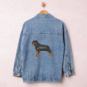 Rottweiler cartoon illustratie denim jacket (Hangar)