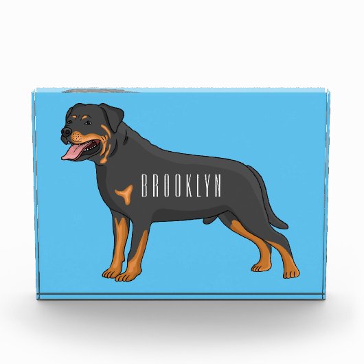Rottweiler cartoon illustratie fotoblokken (Voorkant)