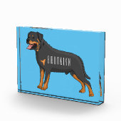 Rottweiler cartoon illustratie fotoblokken (Rechts)
