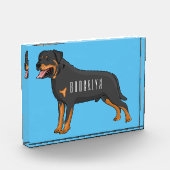 Rottweiler cartoon illustratie fotoblokken (Links)