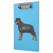 Rottweiler cartoon illustratie klembord (Links)